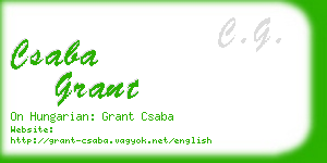 csaba grant business card